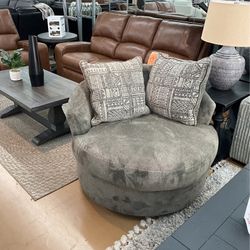 Extra Large Swivel Chair Available In Beige Color