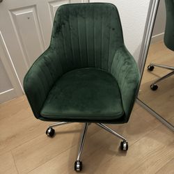 Green Velvet Desk Chair 