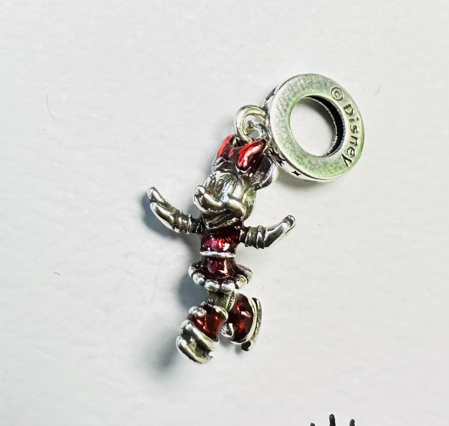 Pandora Minnie Mouse Ice Skating Dangle Charm #793530C01 + FREE Pandora Gift Box + Tag