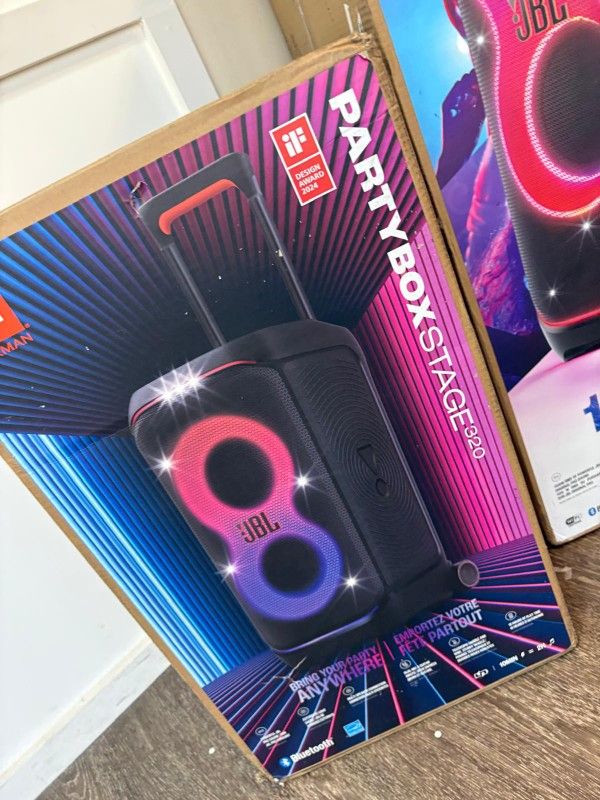 Jbl PartyBox Stage 320 Bluetooth Speaker New - Pay $1 today and pay the rest later -