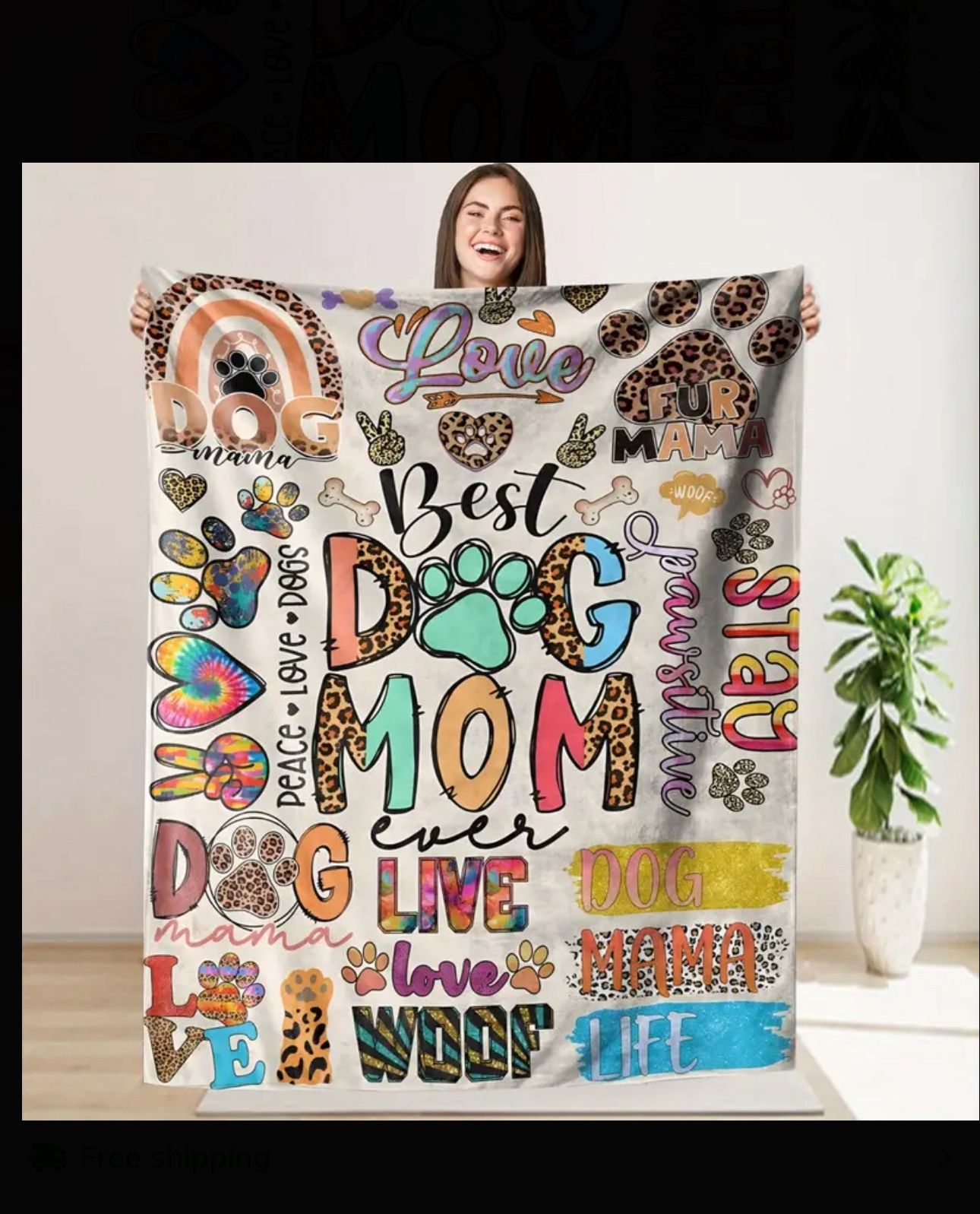 New Best Dog Mom Ever 50x60” Blanket