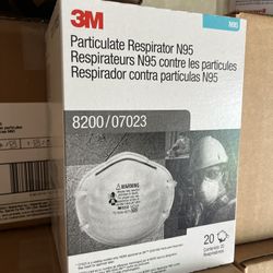 3M 8200 Safety Dust Masks – N95 Rated – 20/Box – New