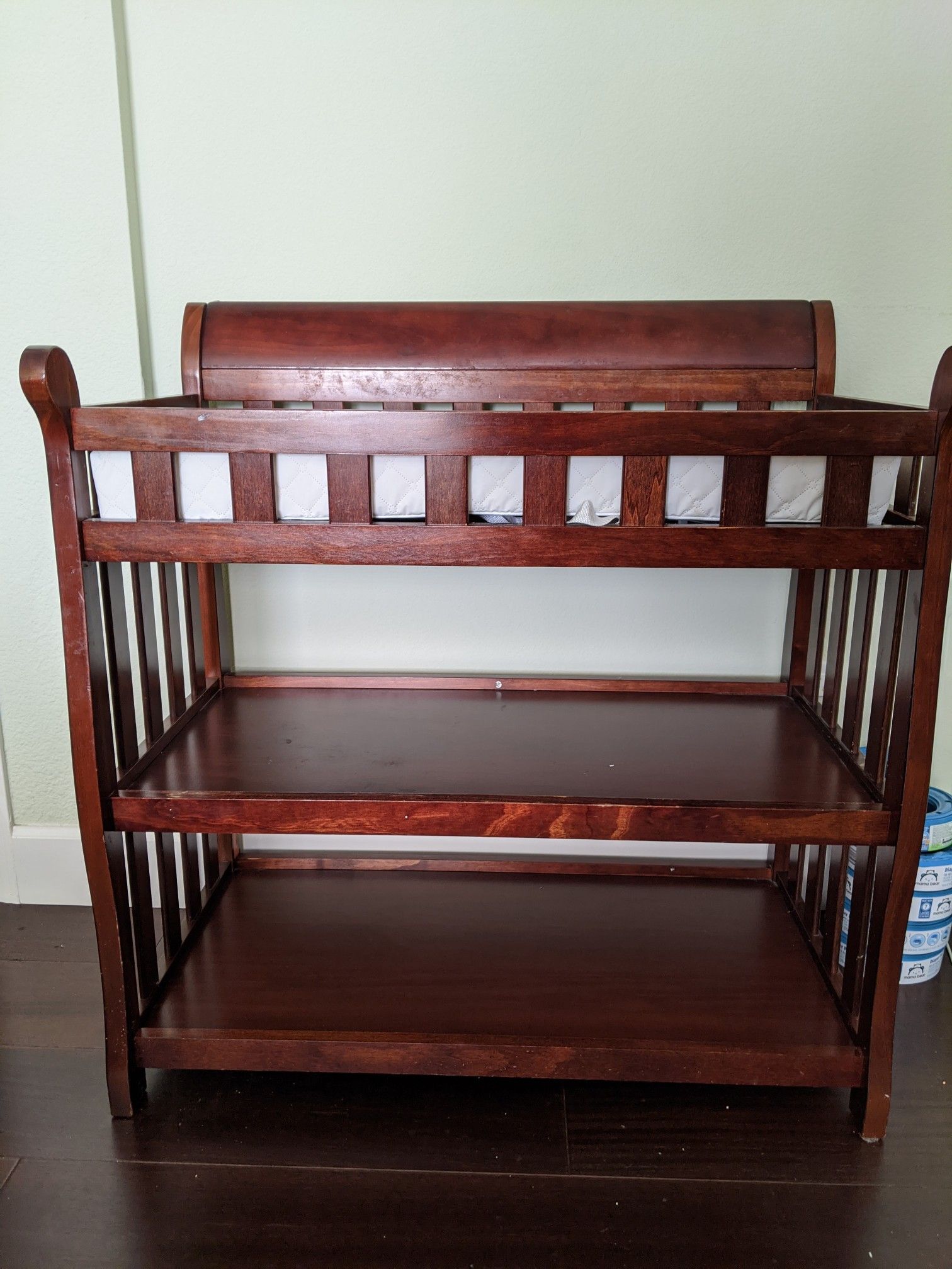 Delta Children Infant Changing Table with Pad, Espresso Cherry