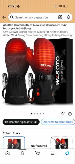 7.4V 22.2Wh Electric Heated Gloves for Arthritis Hands Winter Work Skiing Snowboarding Hiking Fishing Camping
