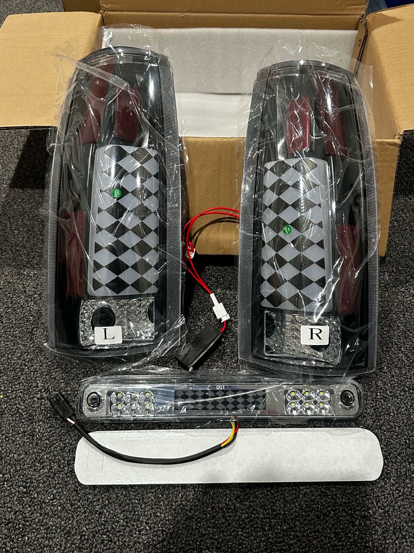 Chevy Silverado Full LED Tail Light Set + 3rd Brake Light – New