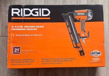 RIDGID R350RHF3 3-1/2" 21° Round Head Pneumatic Framing Nailer Open Box