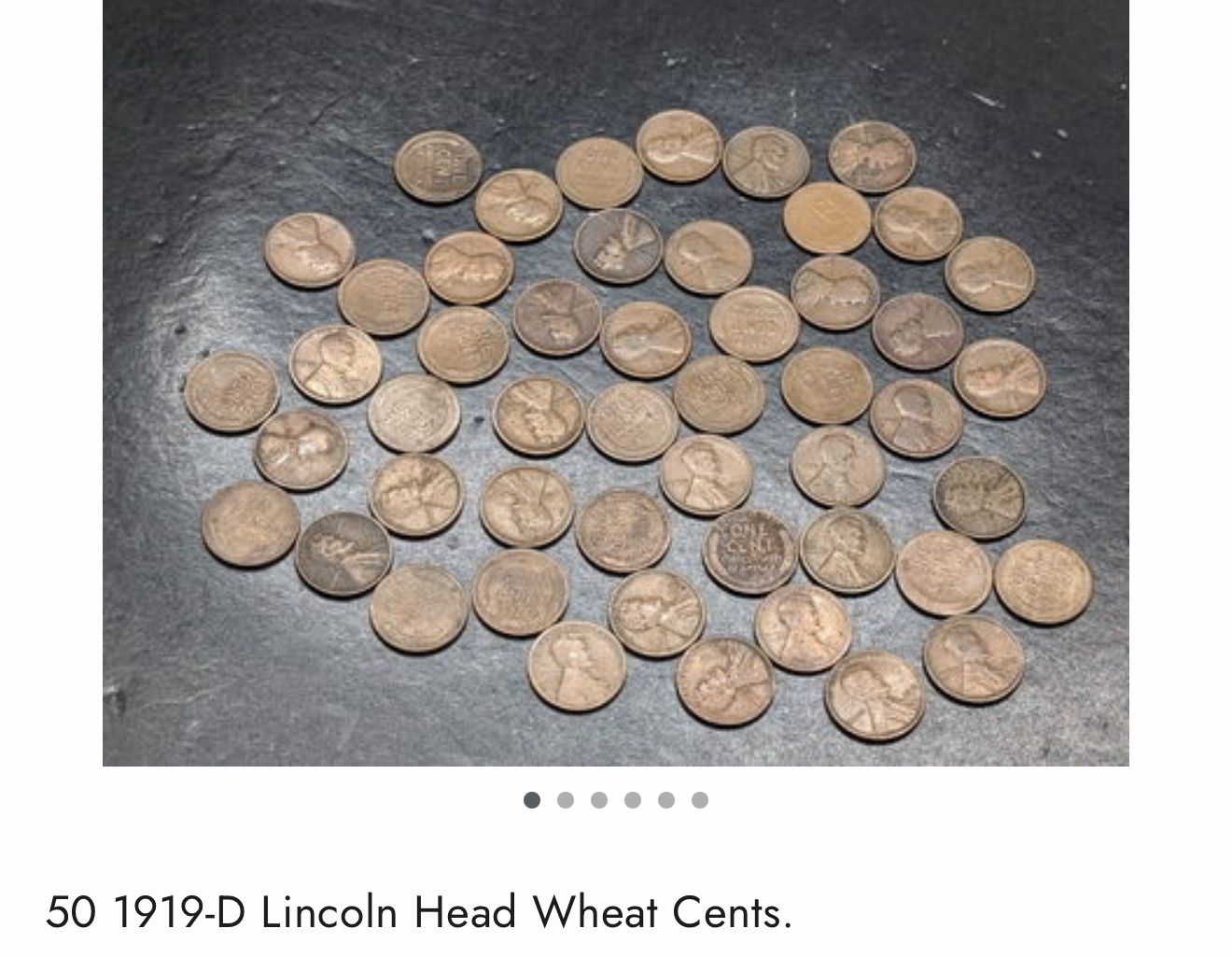 1919-D Lincoln Head Wheat Cents 