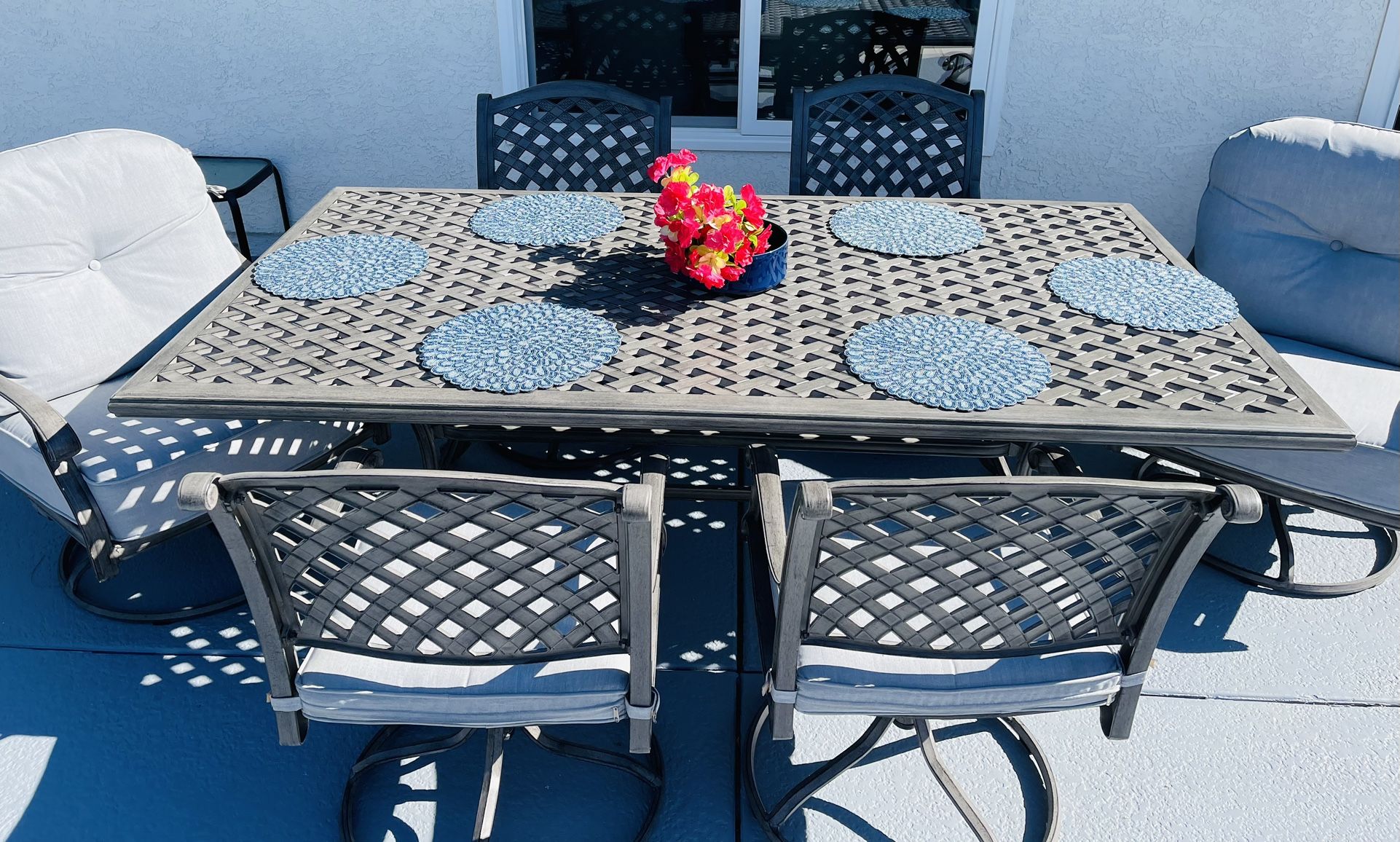 Outdoor Mathis bros Excellent 6 Seating Gray patio