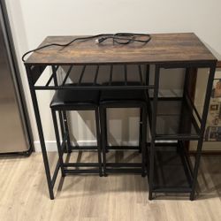 Bar Table (w/built In AC &USB Outlet)