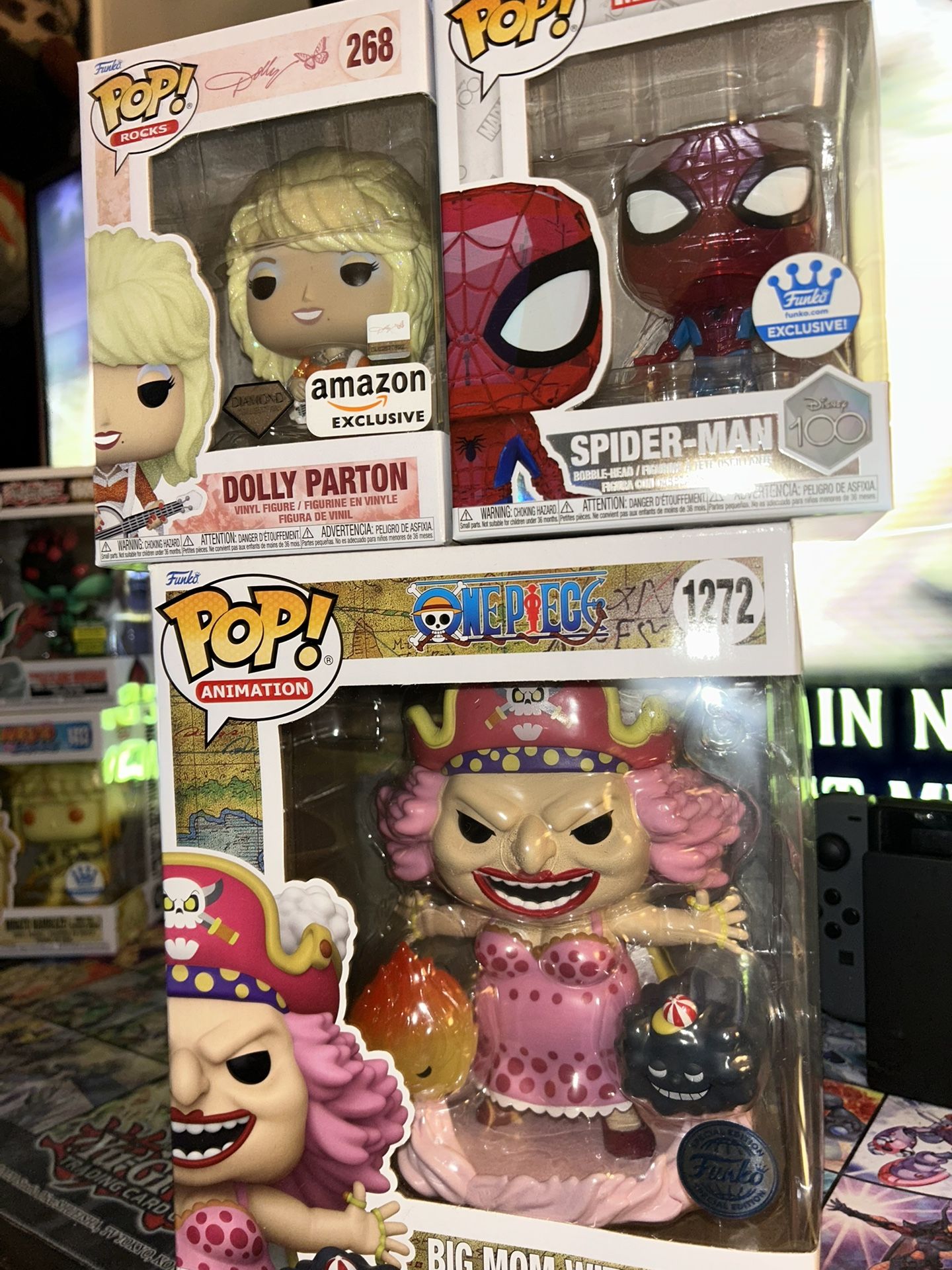 Funko Pop Lot Bundle One Piece Dolly Parton Marvel Spiderman