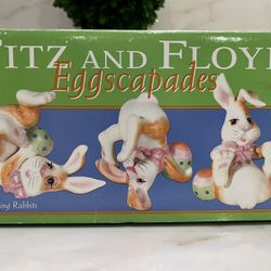 Fitz and Floyd Eggscapades - Tumbling Rabbits