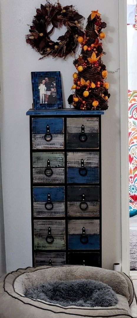 $88 APOTHECARY CABINET, 10 DRAWERS, MESA