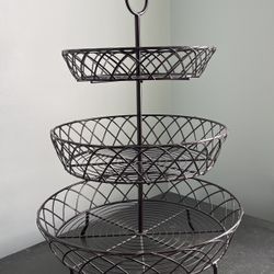 3 Tier Metal Basket Stand