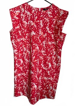 Jay by Jay Godfrey Shift Dress Size 2X Red Peach Retro Spring Summer Unique