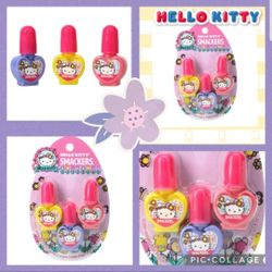Lip Smacker HELLO KITTY nail polish 3 pack NEW Easter