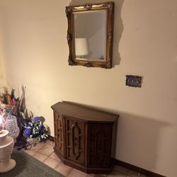 Armoire Storage Cabinet And mirror Set