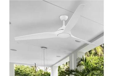 Designers Fountain Arcas 72 in. Outdoor Matte White Integrated LED Ceiling Fan with Remote 