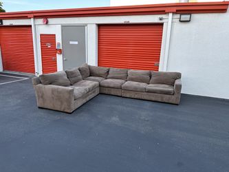 FREE DELIVERY- 4pc L-Shape Reversible Sectional Sofa Couch by Crate & Barrel - Retail $6k