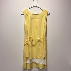 Yellow chiffon dress