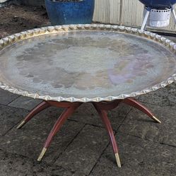 Brass table and base