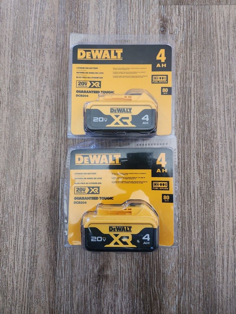 Dewalt 20v Batteries 4.0 XR Brand New Price For Both