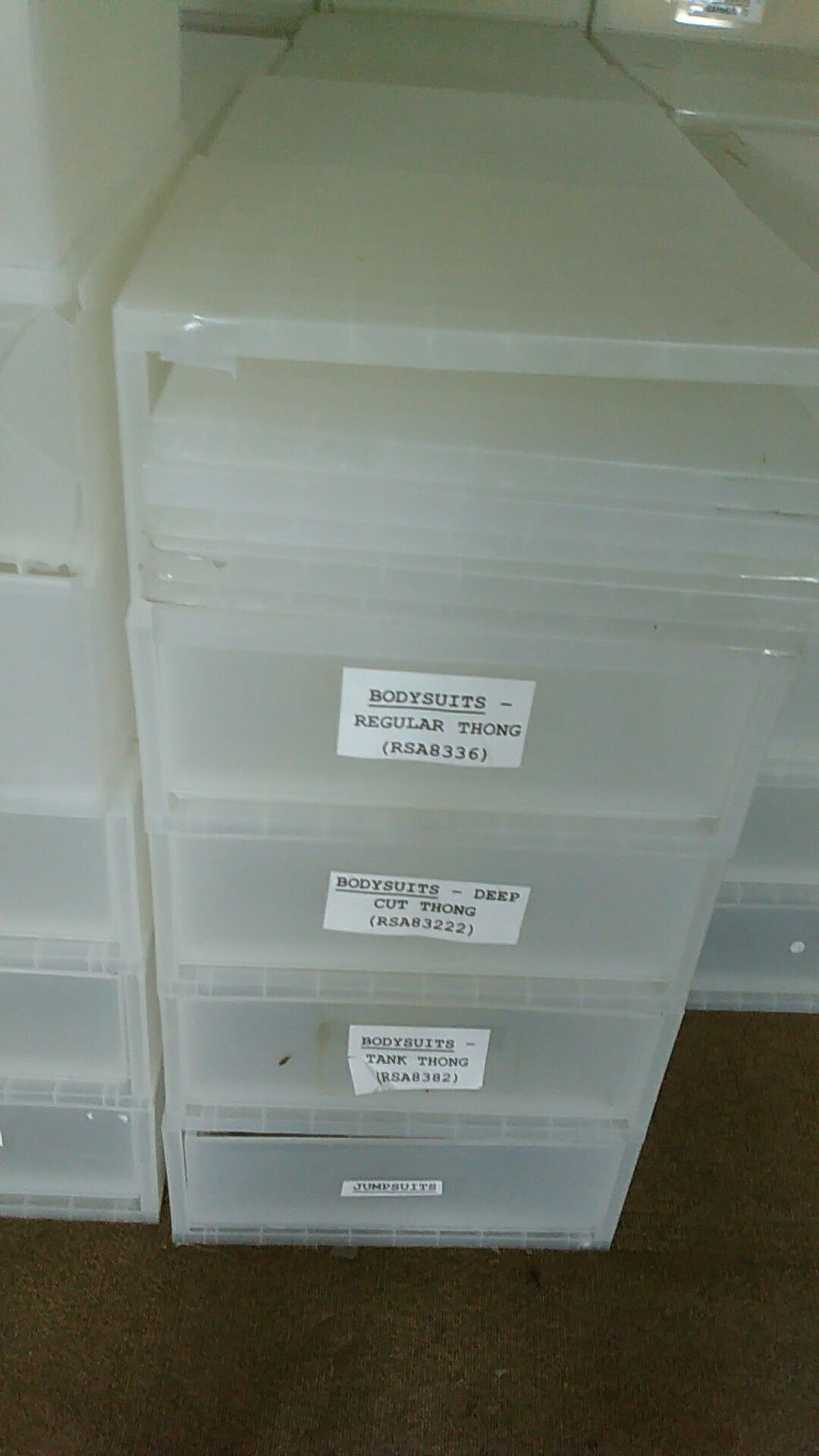 Plastic organizer drawers