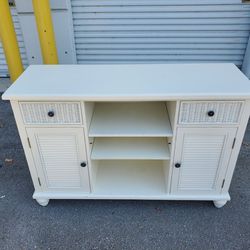 TV STAND - 2 DRAWERS + 4 SHELVES • ⚪ White