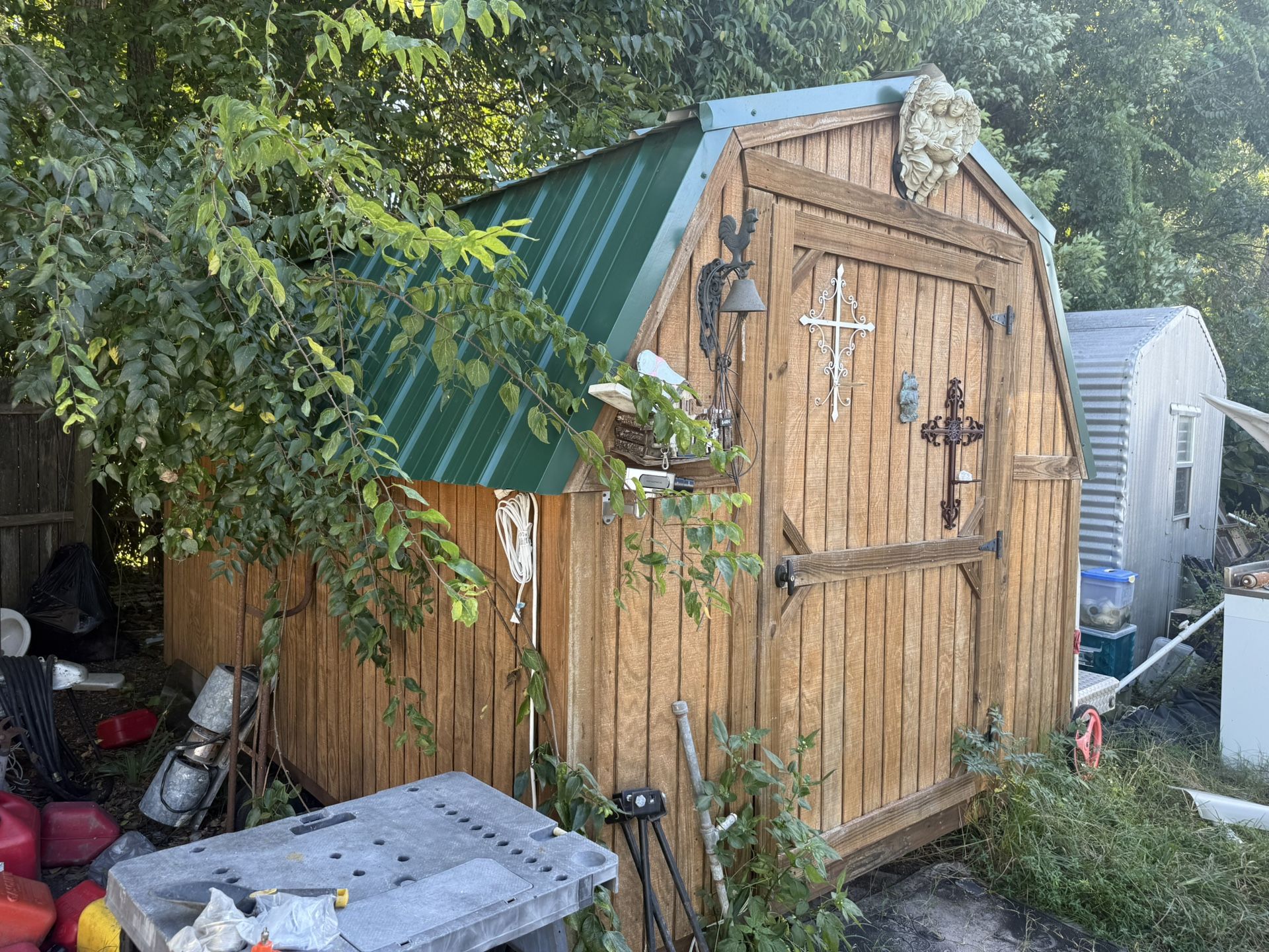 8 X 12 Wood Shed Barn With Metal Roof