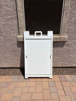 White Plastic A-Frame Sidewalk Sign Stand