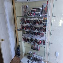 5 Shelf Glass Display Case With Extra Glass