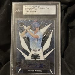 Carson Williams leaf 1/1 auto