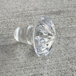 Vintage Cut Glass Bottle Stopper – Decorative Crystal Style Barware Topper