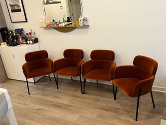 CB2 Azalea Brown Velvet Dining Chair
