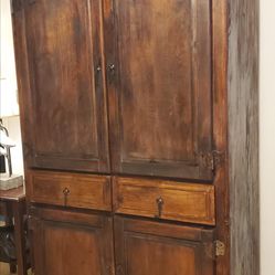 Rustic Wood Armoire / Cabinet