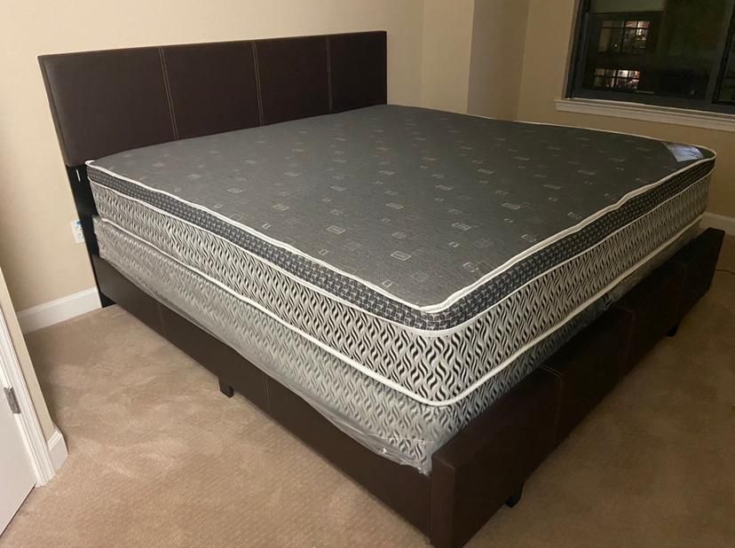 Queen Mattress Come With Headboard And Footboard And Box Spring - Same Day Delivery 