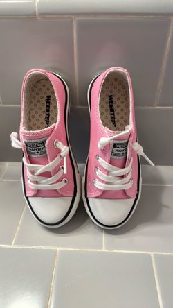 Weestep Kids Pink Canvas Low-Top Sneakers