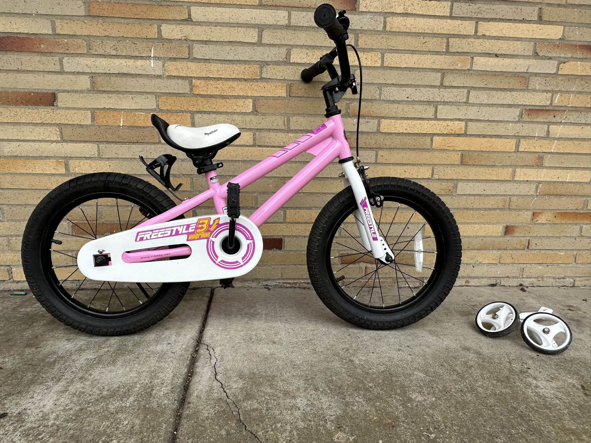16” Pink RoyalBaby Freestyle Kids Bike