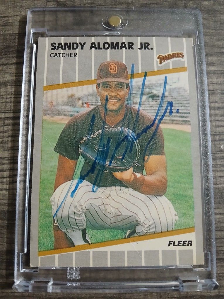 1989 Fleer Sandy Alomar Jr. Rookie RC Auto Card #300,All Products : American Fashion Style Bags On Sale