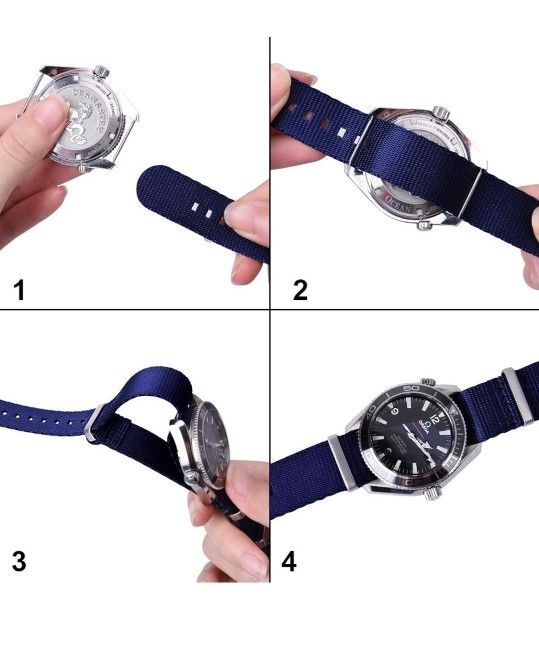 Ritche Military Ballistic Nylon Watch Strap with Heavy Buckle 18mm 20mm 22mm Premium Nylon Watch Bands for Men Women