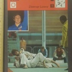 1978 Sportscaster Dietmar Lorenz Rothlisberger A Dangerous Opponent Judo Sports Photo Large Over-sized Card HTF Collectible Vintage Italy