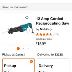 Makita Corded Reciprocating Saw