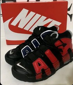 Nike Air More Uptempo '96 Black/Red-Blue Men's Size 7.5