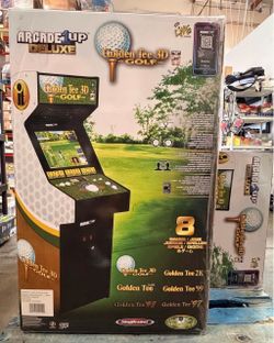 HUGE SALE! Arcade1Up Golden Tee 3D 35th Anniversary Deluxe Arcade Machine Brand New in Sealed Box Only $298