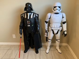 Star Wars Darth Vader, Storm Trooper 4 foot motion activated Original