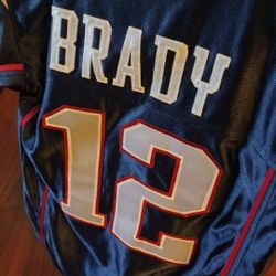 Patriots New England Tom Brady #12 NFL Jersey Size S