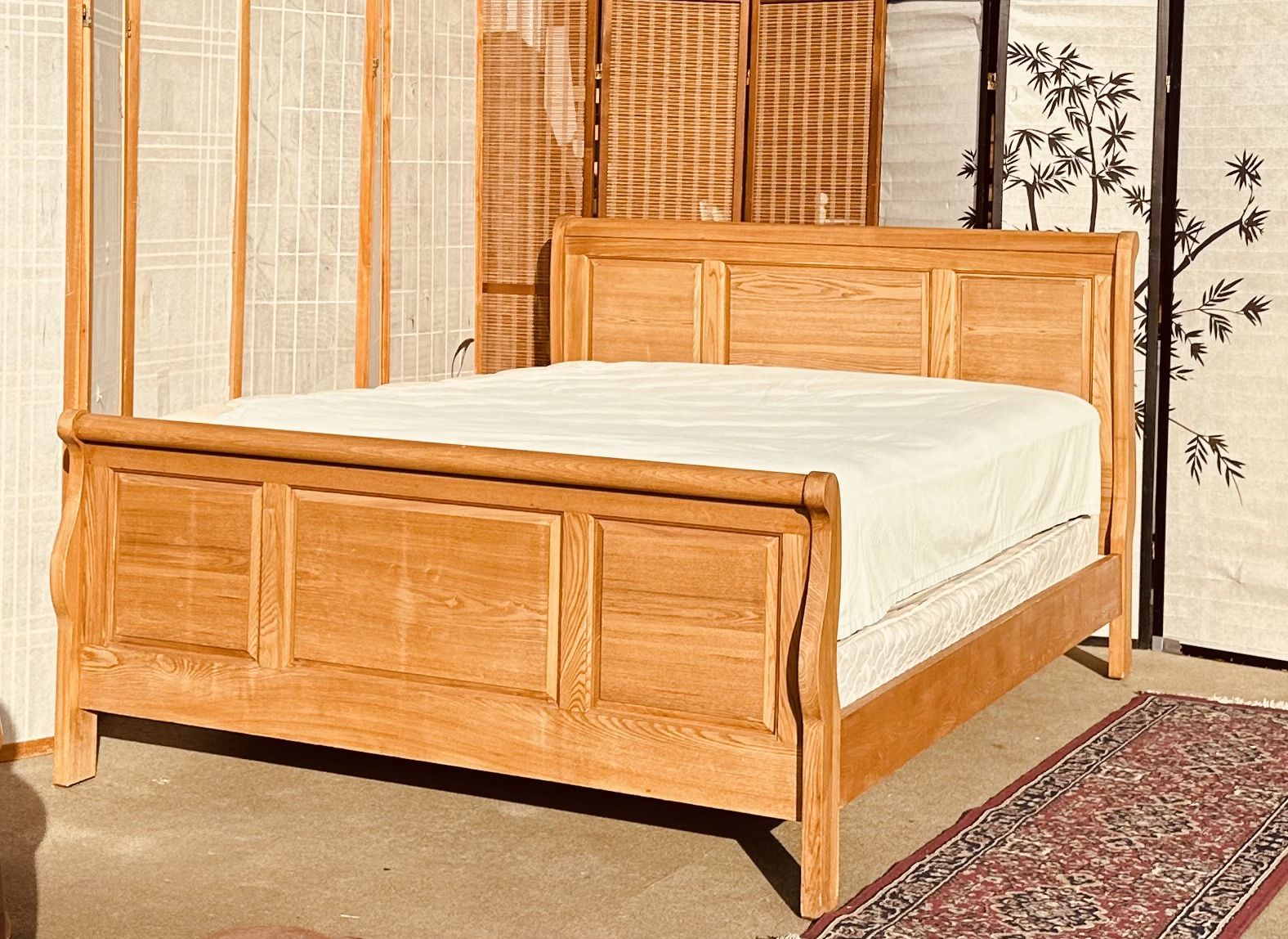 Queen Sleigh Bed Without Mattresses Box $199 With Mattresses And Box Spring $325
