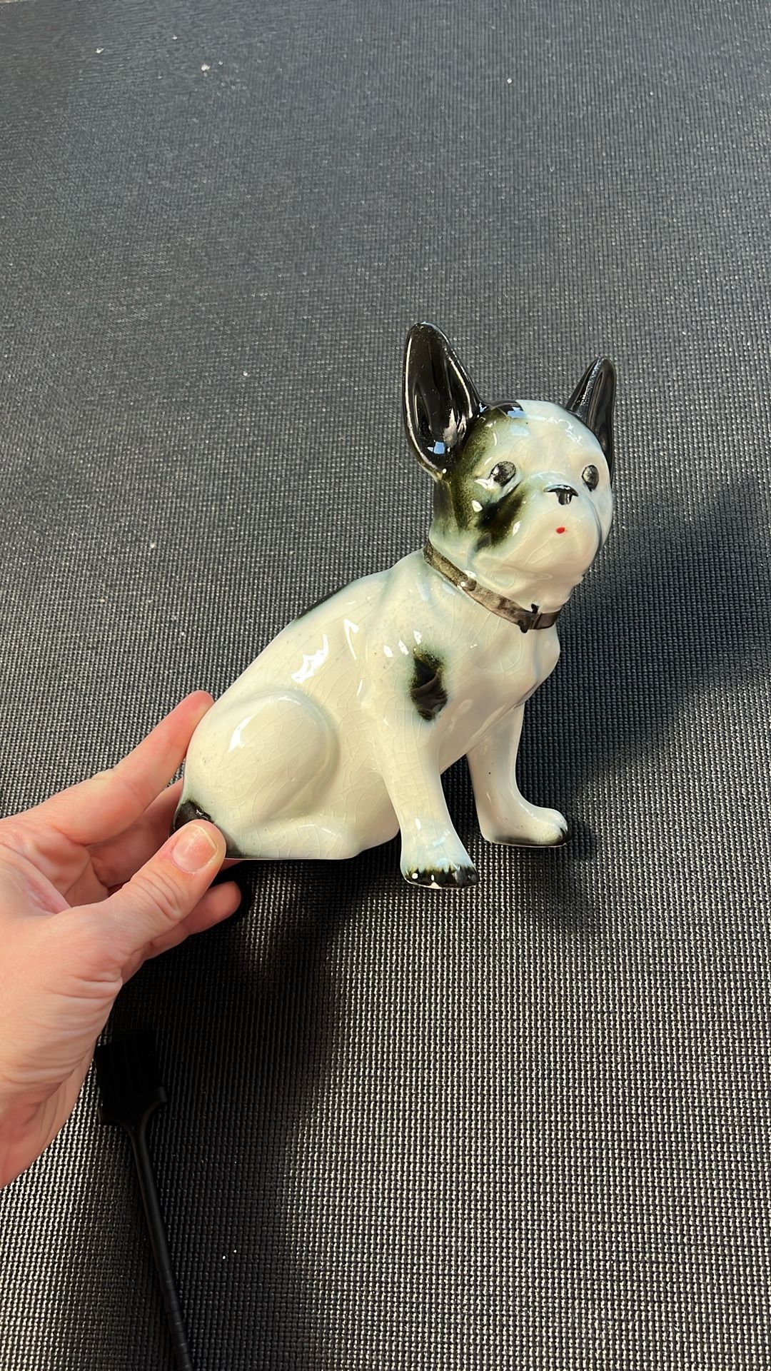 VTG Porcelain French Bulldog Bath Salt Bottle Figurine Perfumer Wrisleys Chicago