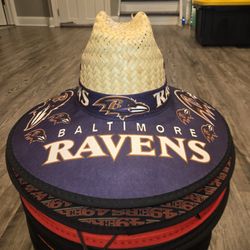 Baltimore Ravens Straw Hat Sombrero Cap Beach Festival Pool Summer Sports tools Lawn Party Gorra 