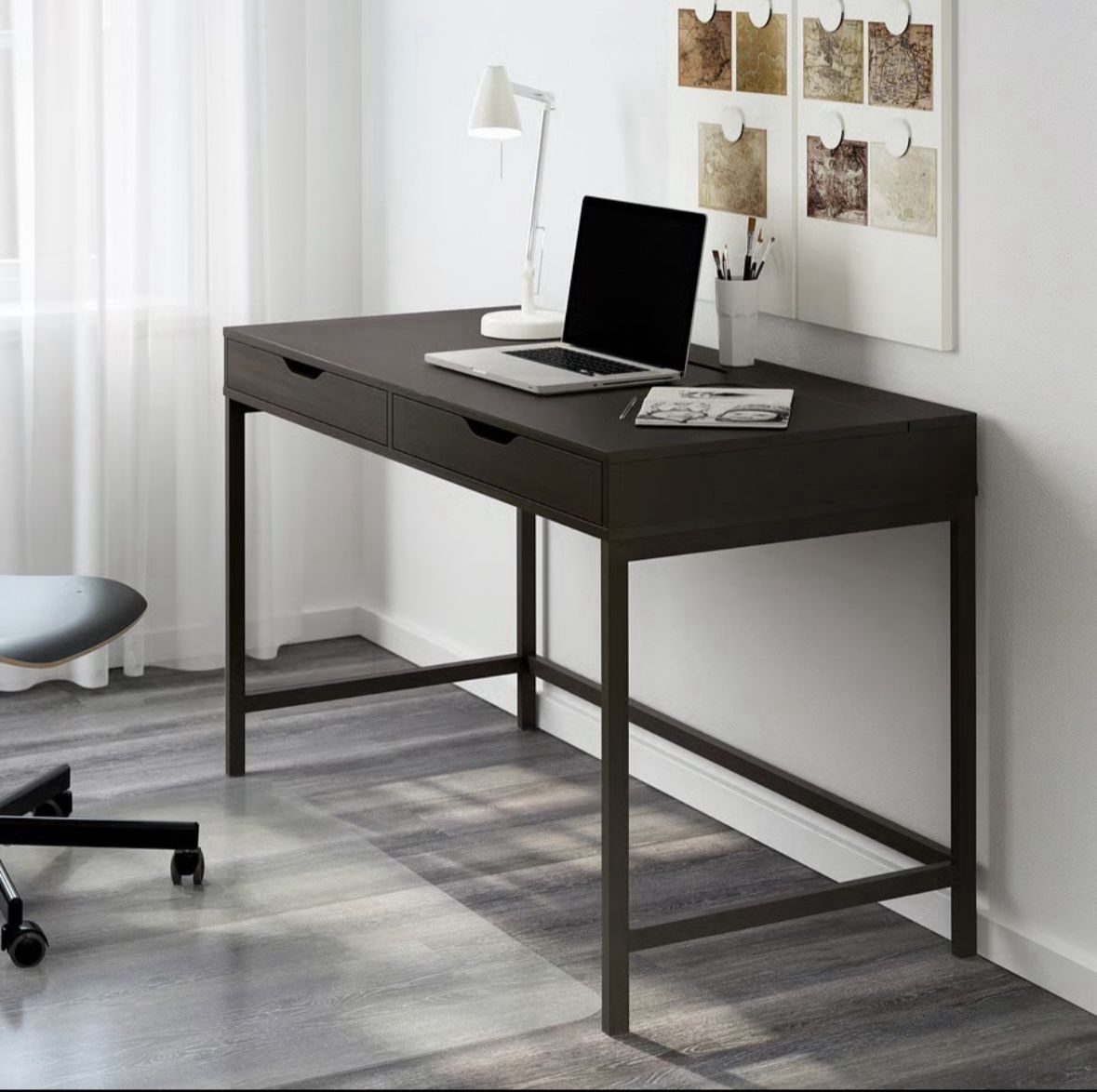 Ikea Alex Desk - Black-Brown