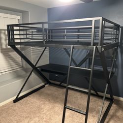 Loft bed with desk